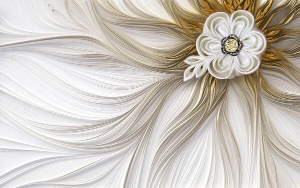 Fototapet 3D, Floare gri delicat Art.05414