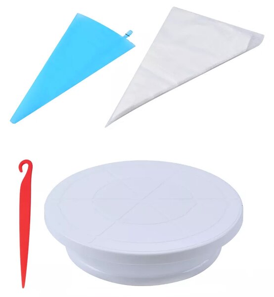 Set platou rotativ 66 piese, duze pentru ornat si modelatoare martipan, onuvio™ elena