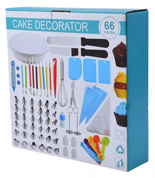 Set platou rotativ 66 piese, duze pentru ornat si modelatoare martipan, onuvio™ elena