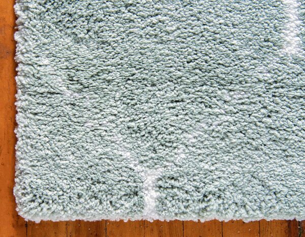 Traversa Temara Shag verde fildes 79/305 cm