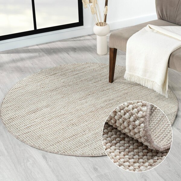 Covor rotund Ava bej 120 cm
