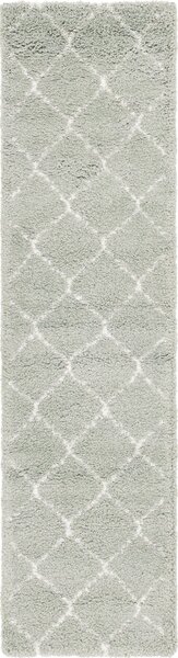 Traversa Temara Shag verde fildes 79/305 cm