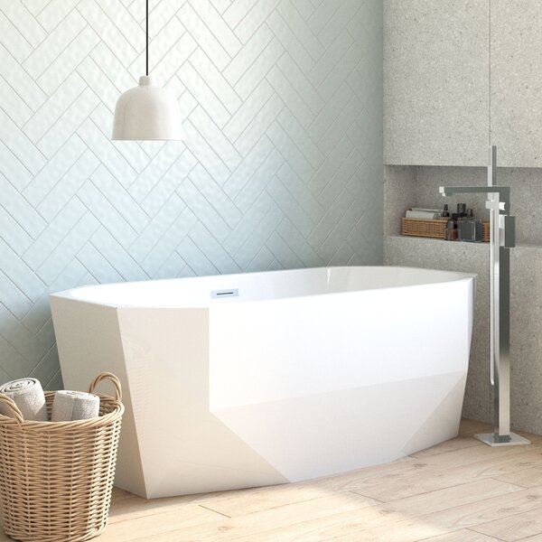 Oltens Stygg cadă freestanding 160x73 cm ovală alb 12005000