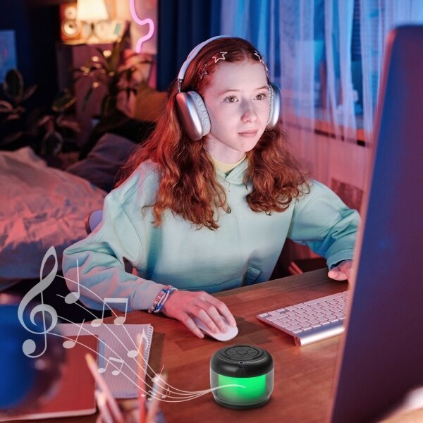 Rabalux 76110 - Lampă de birou RGB cu difuzor RADELIA RGB/3W/3,7V 500mAh