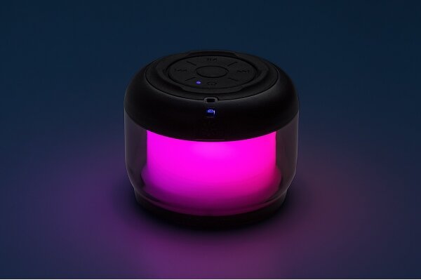 Rabalux 76110 - Lampă de birou RGB cu difuzor RADELIA RGB/3W/3,7V 500mAh