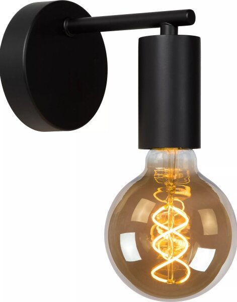 Lampă de perete Lucide 21221/01/30 LEANNE 1xE27/40W/230V negru