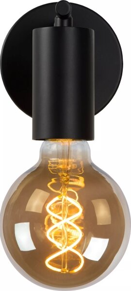 Lampă de perete Lucide 21221/01/30 LEANNE 1xE27/40W/230V negru