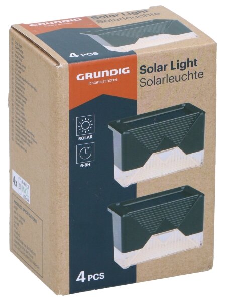 Grundig - Set 4x LED lampă solară de perete LED/1,2V 600mAh IP44