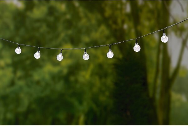 Lanț LED solar Grundig 50xLED/8 funcții 6,9 m alb cald