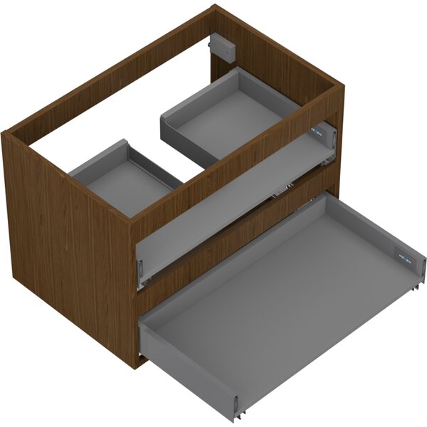 Mexen Box-A, dulap suspendat 70 cm, 2 sertare, nuc, 91AX0-0700-470-2-86