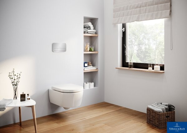 Villeroy & Boch Avento vas wc cu capac soft-close agăţat fără margine alb 5656HR01