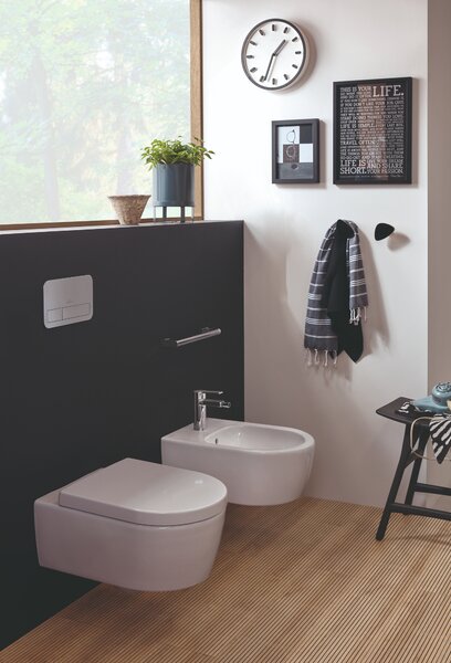 Villeroy & Boch Avento vas wc cu capac soft-close agăţat fără margine alb 5656HR01