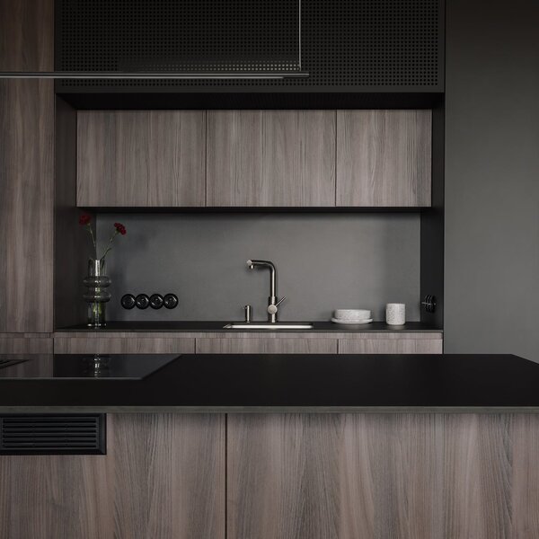 Omnires Albany baterie bucătărie pe picior inox AB1455IN