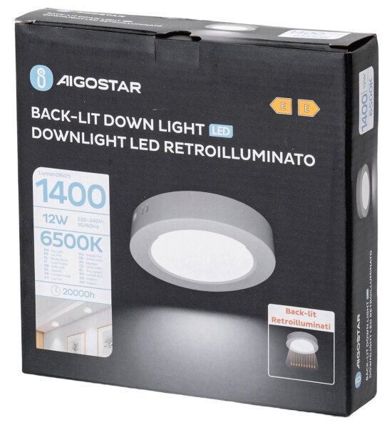 Plafonieră LED Aigostar LED/12W/230V d. 17,4 cm 6500K alb