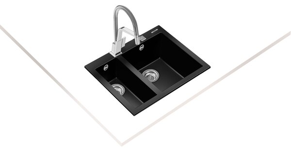 Teka Forsquare chiuveta tegranit 59x50 cm negru 115260019