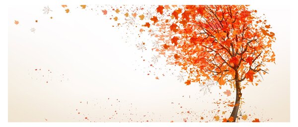 Tablou - Copac în vâmnt (120x50 cm)