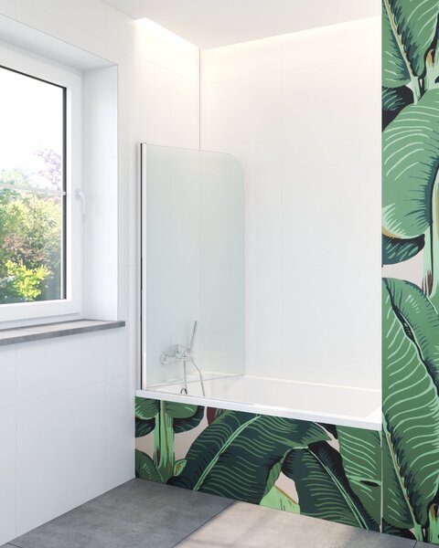 Hagser Anke paravan cadă 70 cm o piesă crom luciu/sticlă transparentă HGR10000023