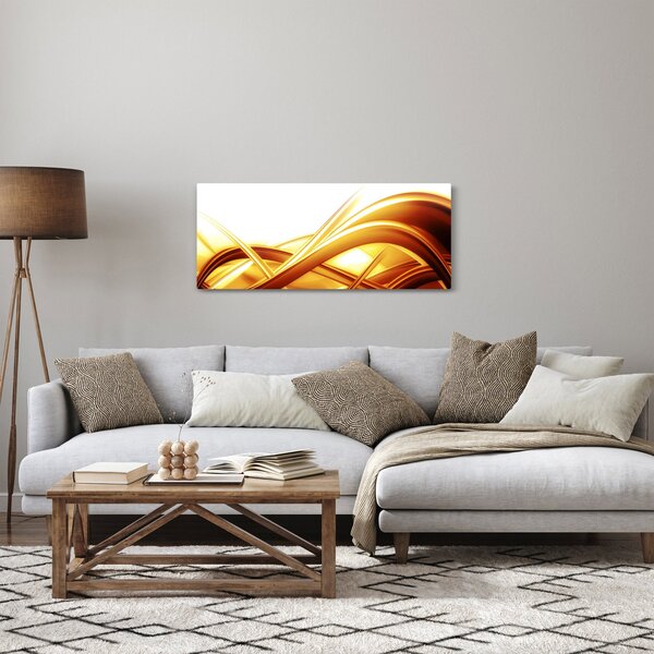 Tablou - Abstrac galben (120x50 cm)