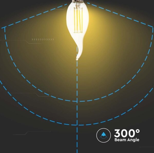 Bec LED FILAMENT E14/4W/230V 6500K