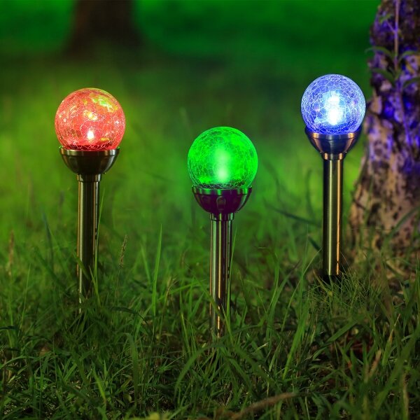 Corp de iluminat LED RGB solar Aigostar LED/0,08W/2V IP44