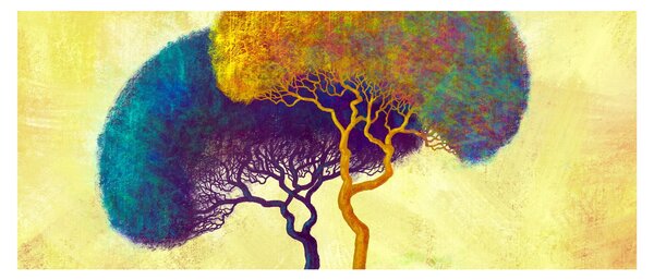 Tablou - Copaci în deal (120x50 cm)