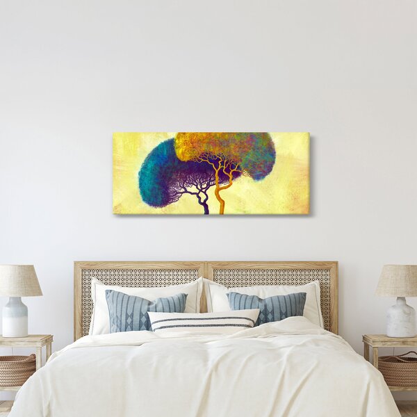 Tablou - Copaci în deal (120x50 cm)