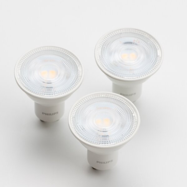 SET 3x bec LED Philips GU10/4,7W/230V 2700K