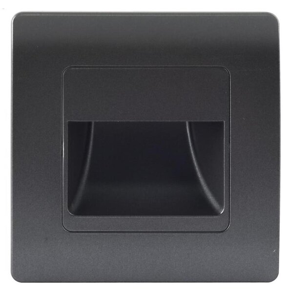 Emithor 70438 - LED lampă scări STEP LIGHT LED/1W/230V 4000K negru