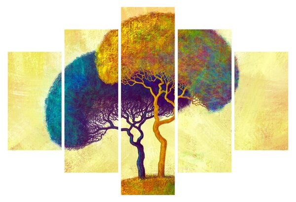 Tablou - Copaci în deal (150x105 cm)