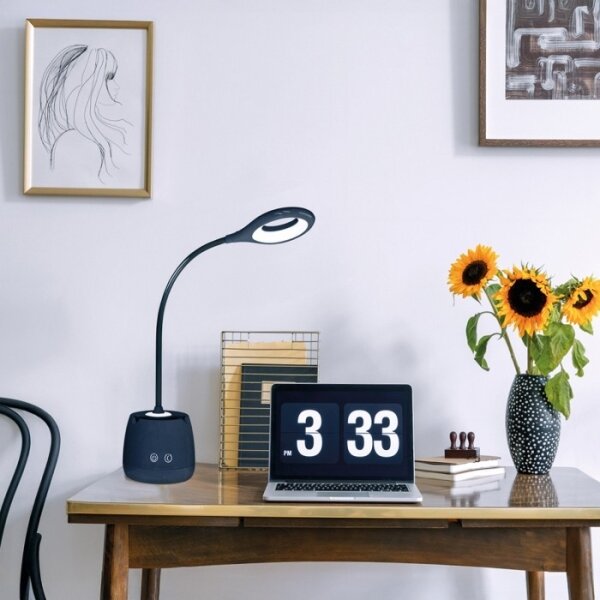 Lampă LED flexibilă reîncărcabilă dimabilă de masă LUSIA LED/5W/5V 3000/4000K 1200 mAh negru