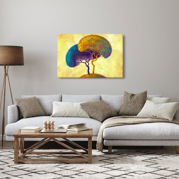 Tablou - Copaci în deal (90x60 cm)