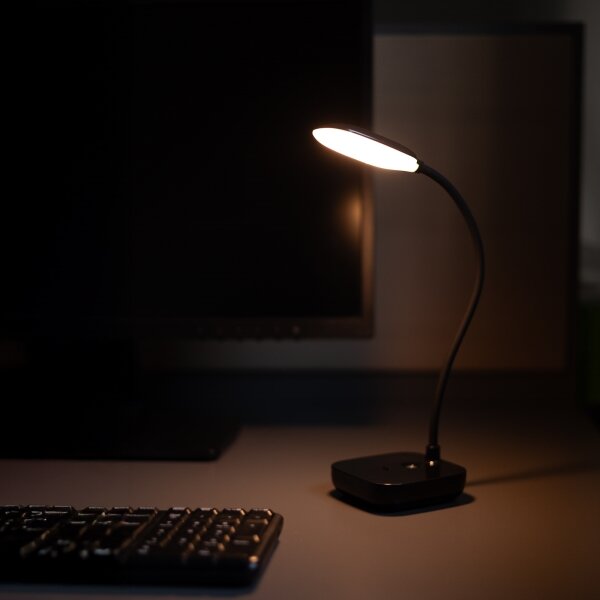 Lampă LED reîncărcabilă de masă Zuma Line 1961-BK LED/7W/1200mAh 3000/4500/6000K negru