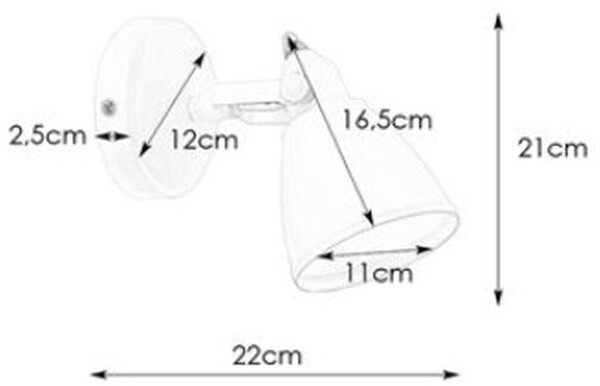 Markslöjd Fjällbacka lampă de perete 1x20 W alb 108084
