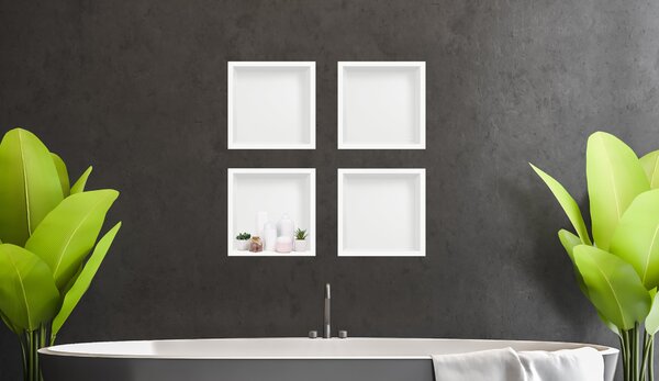 Balneo Wall-Box One White raft de nișă 60 cm alb OB-WH4
