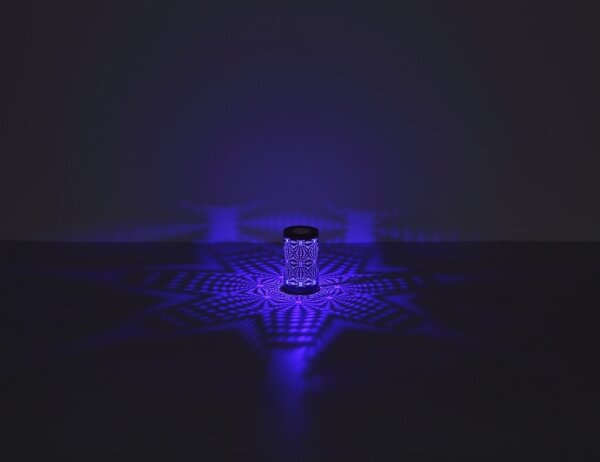 Lampă LED RGB tactilă de masă Globo 21018CH AMIYAH LED/1W/5V 500 mAh maro