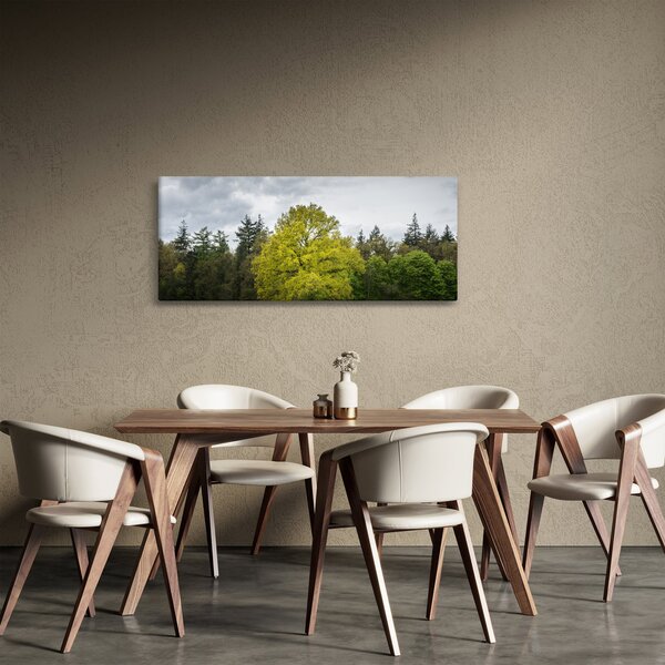 Tablou - Copac verde în câmp (120x50 cm)