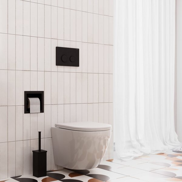 Oltens Lule buton de spălare pentru WC czarny mat 57104300