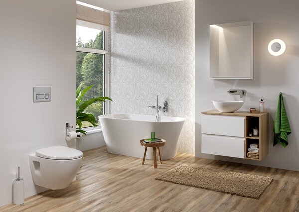 Cersanit Moduo set vas și capac agăţat fără margine alb S701-725