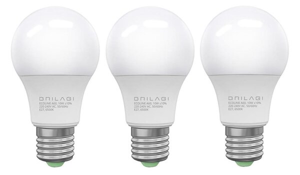 SET 3x bec LED Brilagi ECOLINE A60 E27/10W/230V 4000K