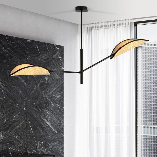 Emibig Vene lampă de tavan 2x10 W negru-bej 1160/2
