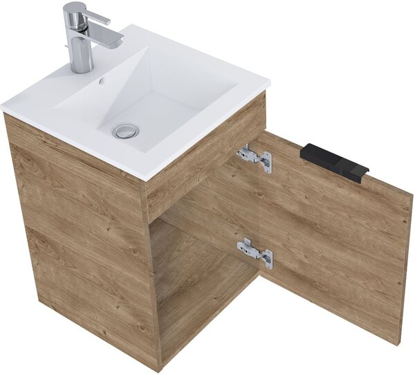 Elita Qubo Plus lavoar cu dulap 40.5 cm stejar RE020400147050