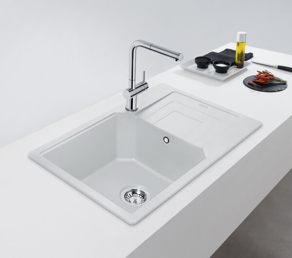 Franke Urban chiuvetă din granit 78x50 cm alb 114.0687.280