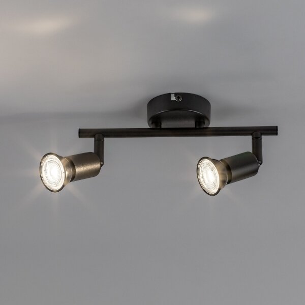 Rabalux 73146 - Spot NORTON 2xGU10/25W/230V negru