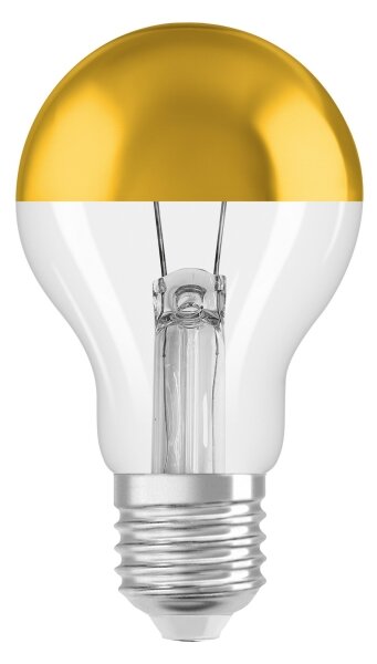 Bec LED cu cap oglindit SUPERSTAR E27/7W/230V 2700K auriu - Osram