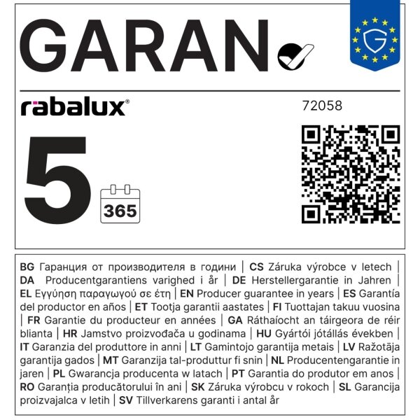 Rabalux 72058 - Lustră LED pe cablu FAYRO LED/19W/230V 4000K negru