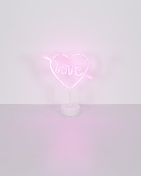 Decorațiune LED neon de masă Globo 28066 ARMOR LED/2W/3xAA inimă