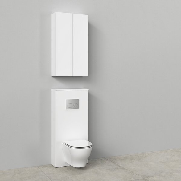 Cersanit Milagros construcția cadru 20x20.2x100 cm laterala pe perete alb S1026-038