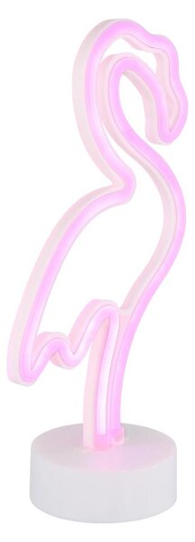 Decorațiune LED neon de masă Globo 28064 FLAMINGO LED/2W/3xAA flamingo