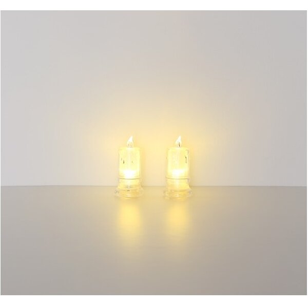 SET 2x lumânare LED Globo 28075-2 CANDLE LED/0,25W/3xLR1130