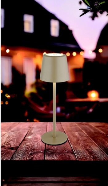 Globo 58482S-LED Lampă de birou LED 12W/5V 2200mAh IP44 crem, încărcare touch